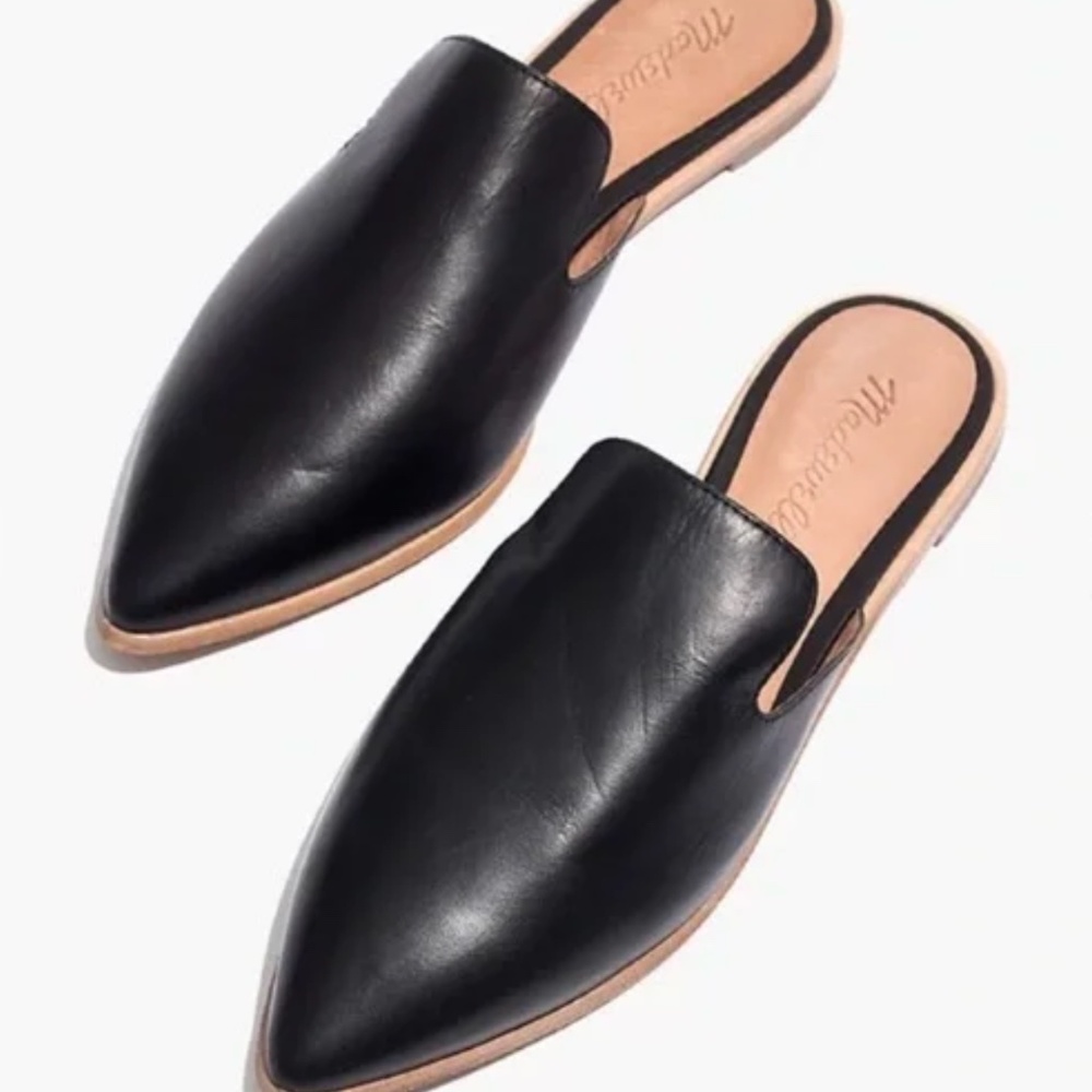 Madewell Gemma Mules Size 9 black leather